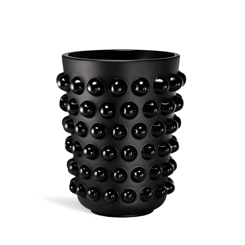 Mossi XXL Vase Black Crystal Lalique