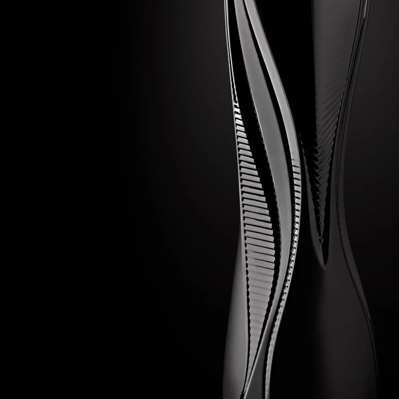 Visio Vase Black Crystal Lalique & Zaha Hadid