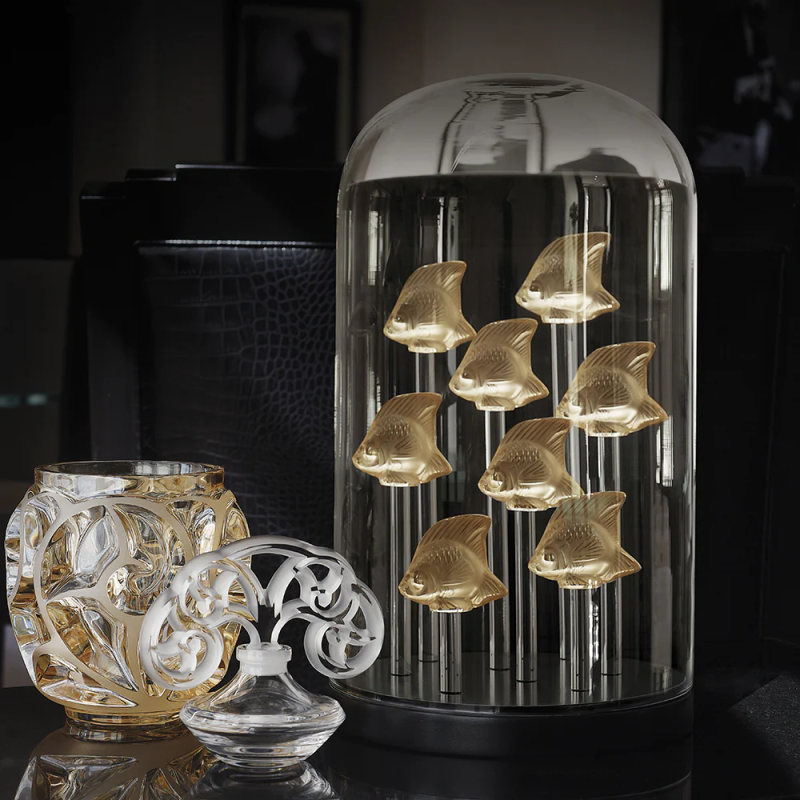 Fish Sulpture Opalescent Crystal Lalique