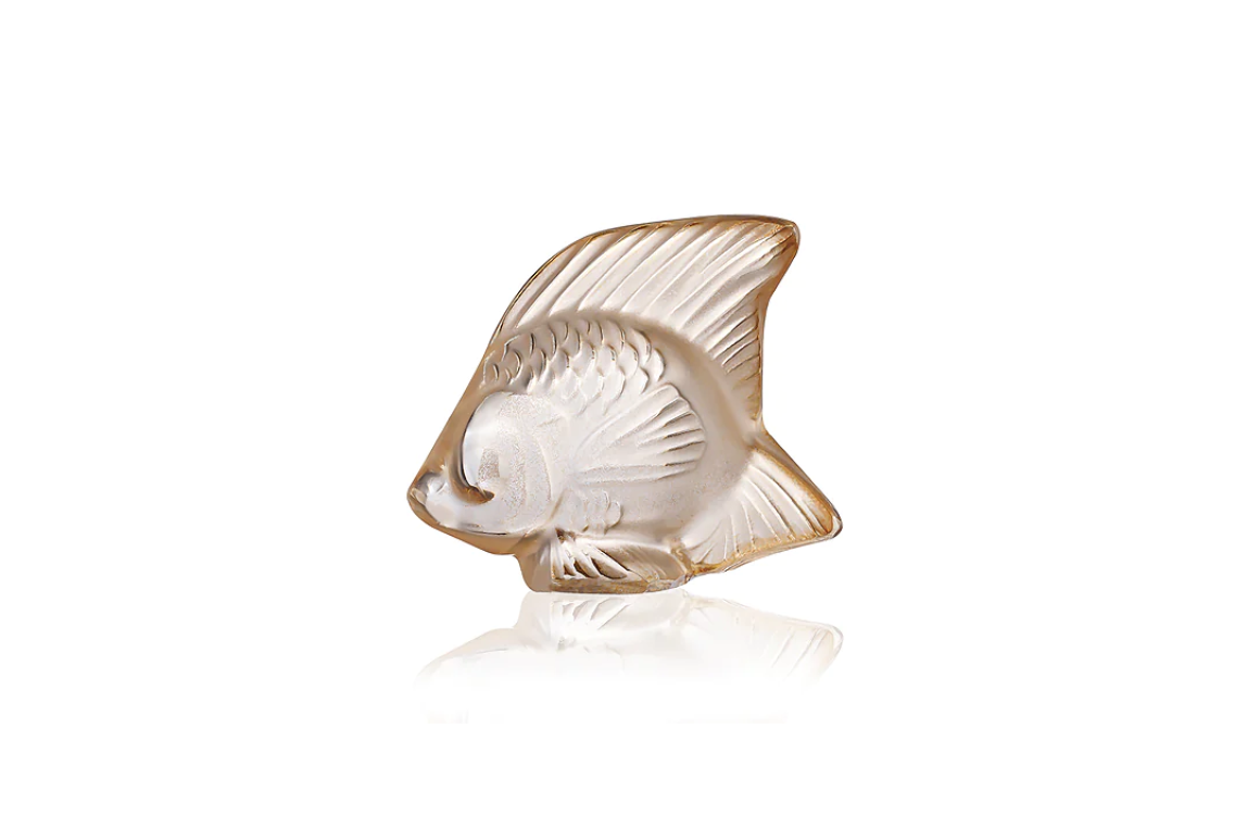 Fish Sulpture Gold Luster Crystal Lalique