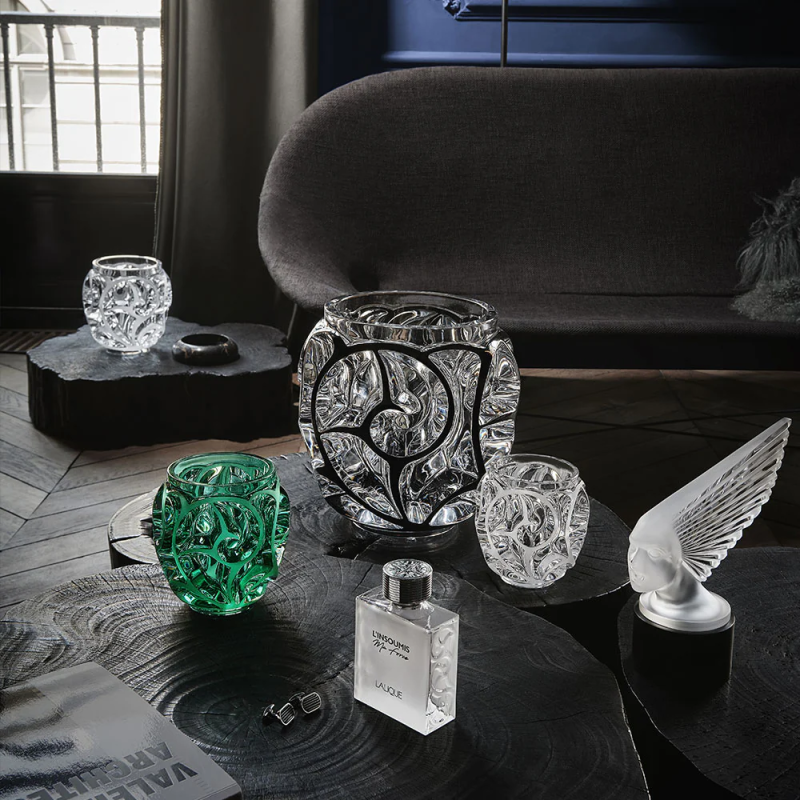 Tourbillons Small Vase Clear Crystal Lalique