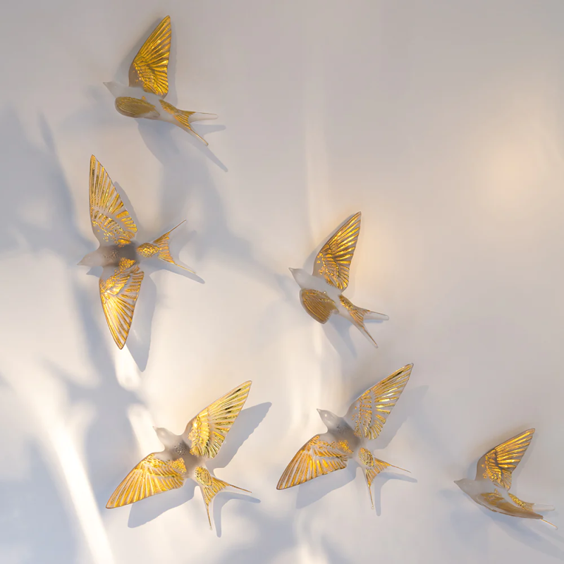 Swallow Wings Up Wall Sculpture Lalique