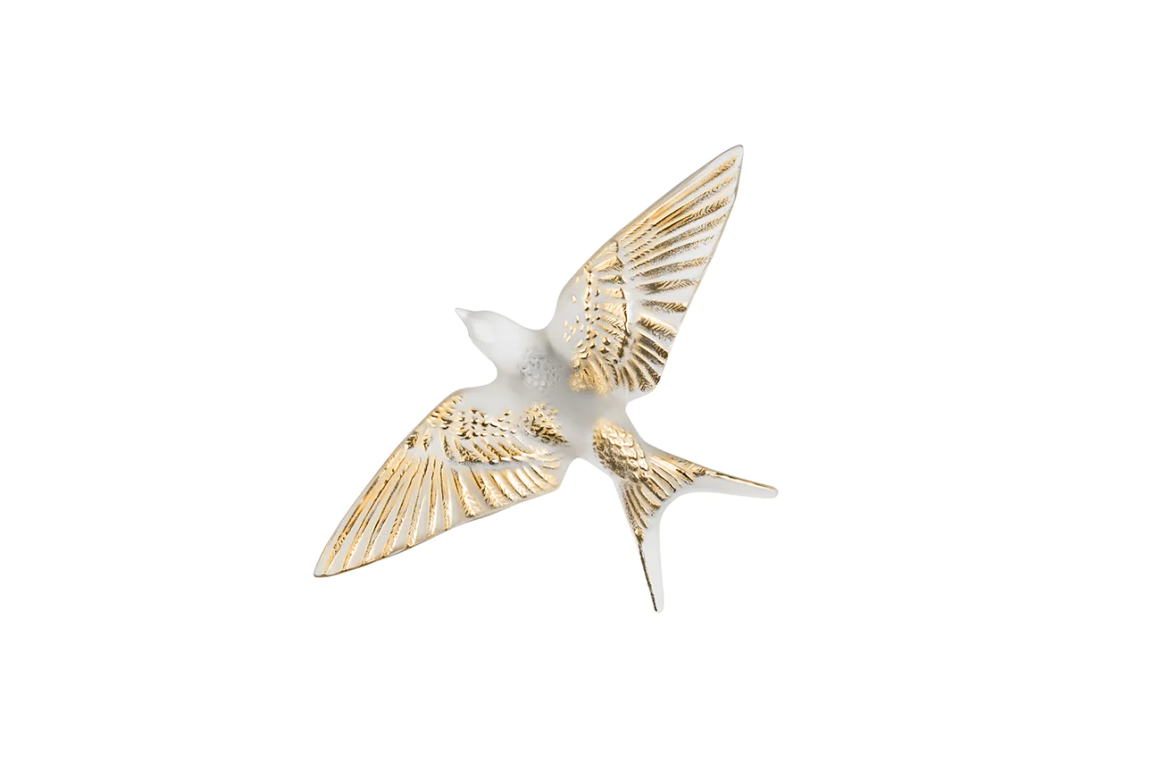 Swallow Wings Down Wall Sculpture Lalique
