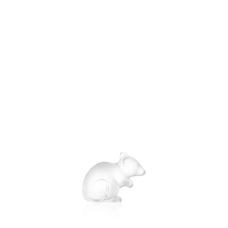 Mouse Sculpture Clear Crystal Lalique