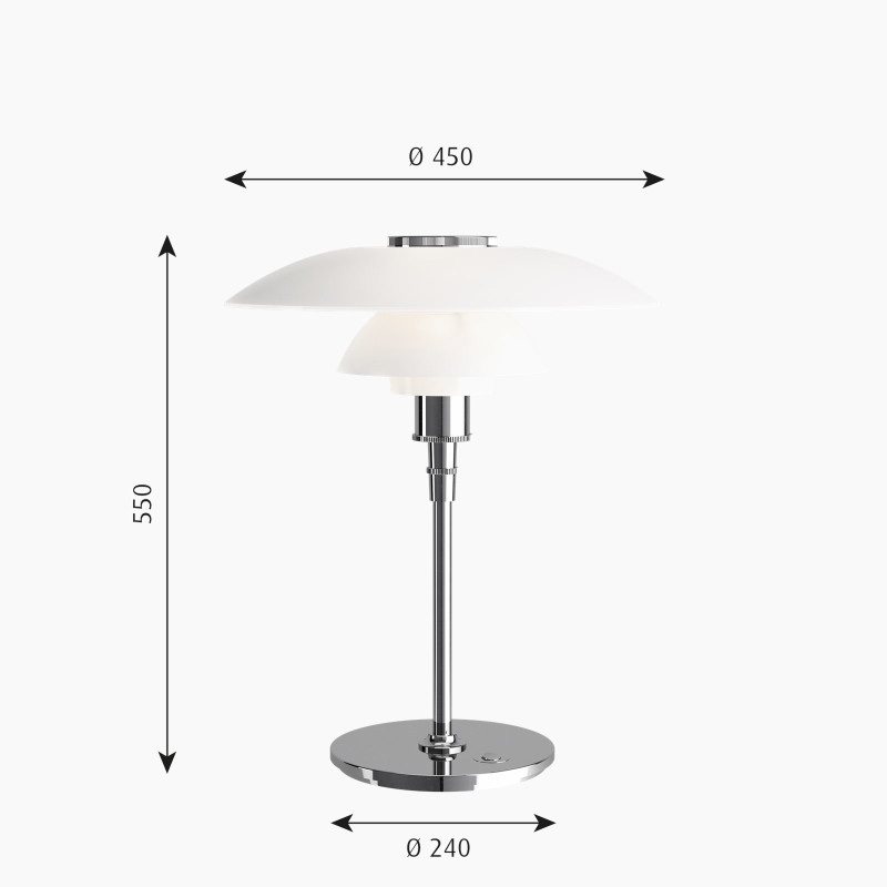 PH 4½-3½ Glass Table Louis Poulsen