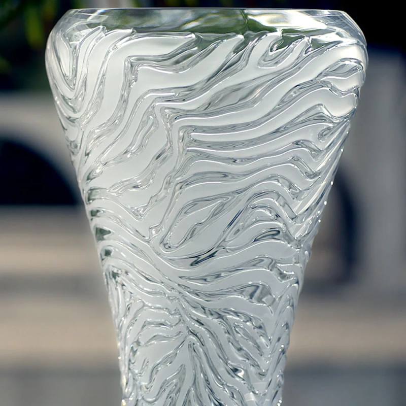 Zébre Vase Shiny Relief Lalique