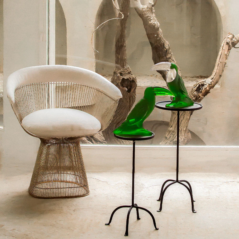 Toucan Sculpture Amazon Green Crystal Lalique