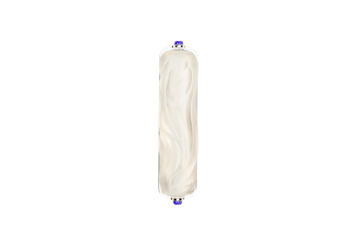 Mezuzah Small Clear and Nickel Lalique&Irma