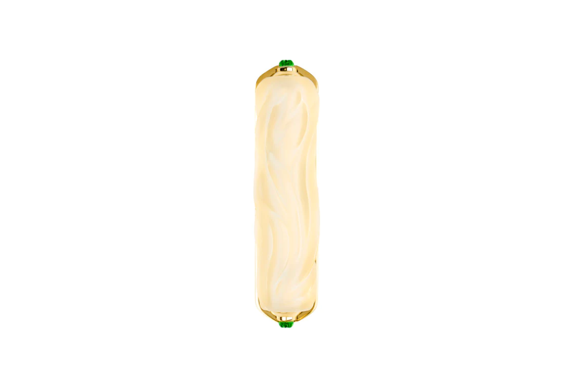Mezuzah Small Clear and Gilded Lalique&Irma