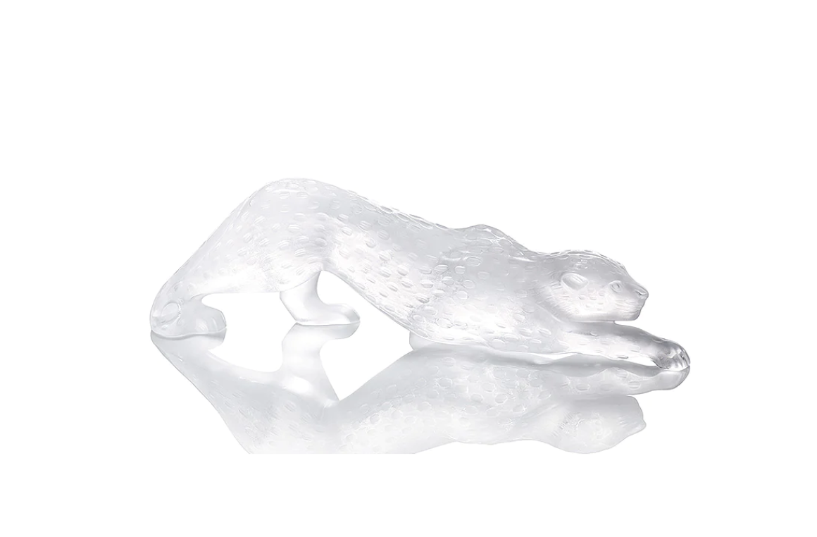 Zeila Panther Large Sculpture Clear Crystal Lalique