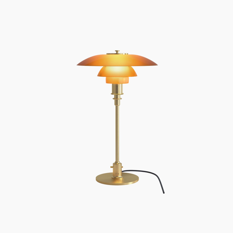 PH 3/2 Amber Coloured Glass Table Louis Poulsen