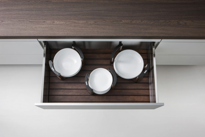 Smoked OAK Drawers and PAN Drawers Accessories Molteni&C