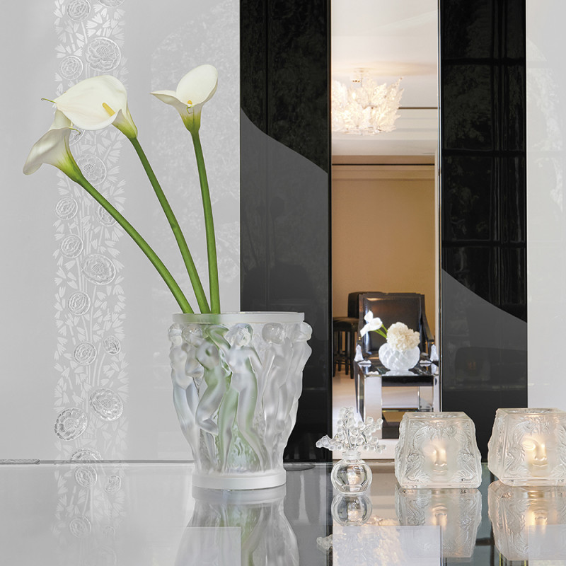 Bacchantes Vase Clear Crystal Lalique