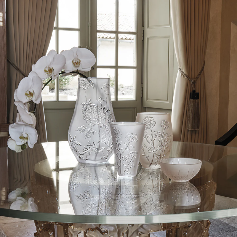 Ombelles Vase Clear Crystal Lalique