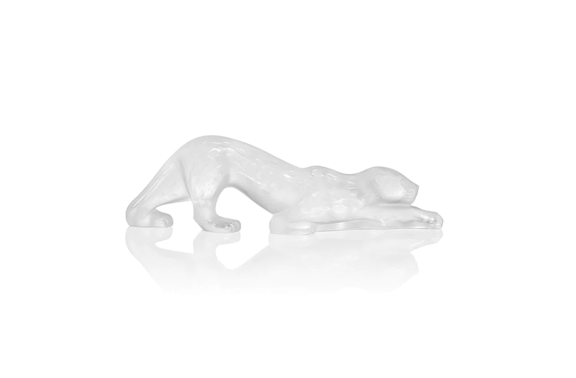 Zeila Panther Small Sculpture Clear Crystal Lalique