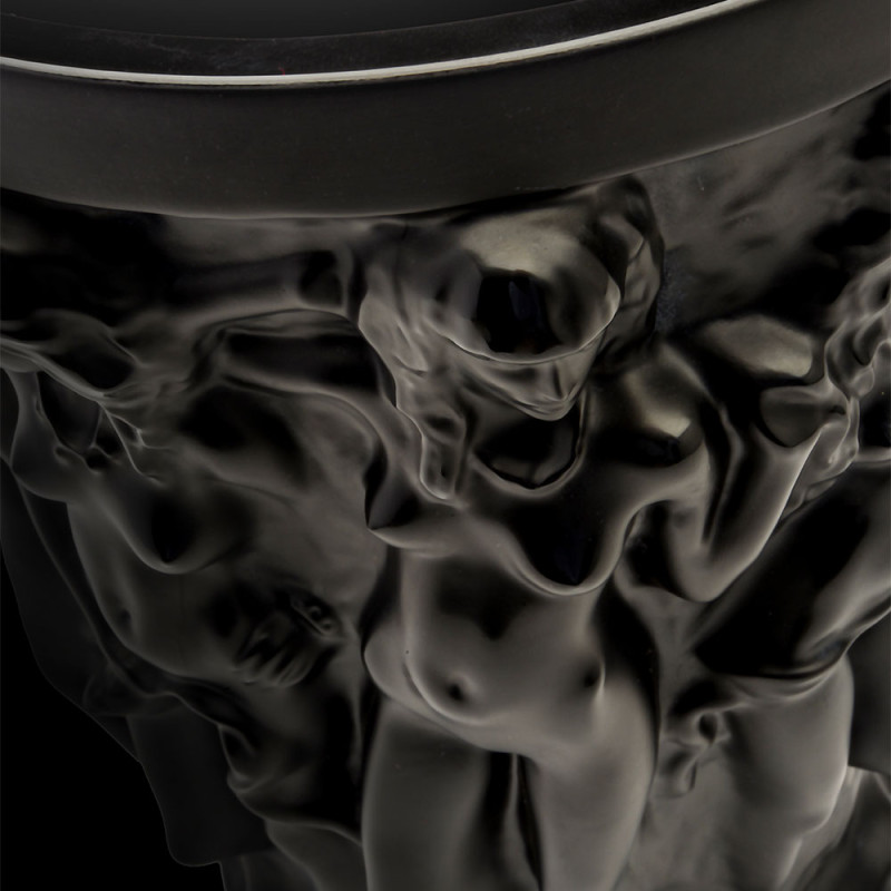 Sirénes Vase Black Crystal Lalique & Terry Rodgers