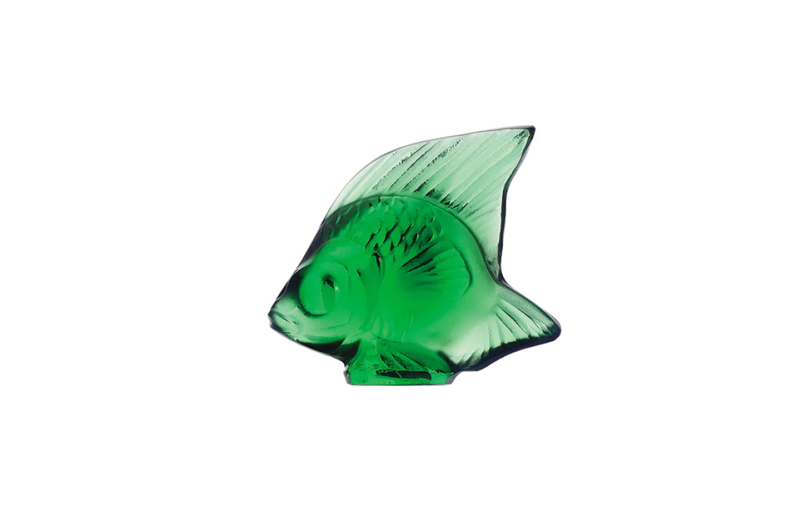 Fish Sulpture Emerald Green Crystal Lalique