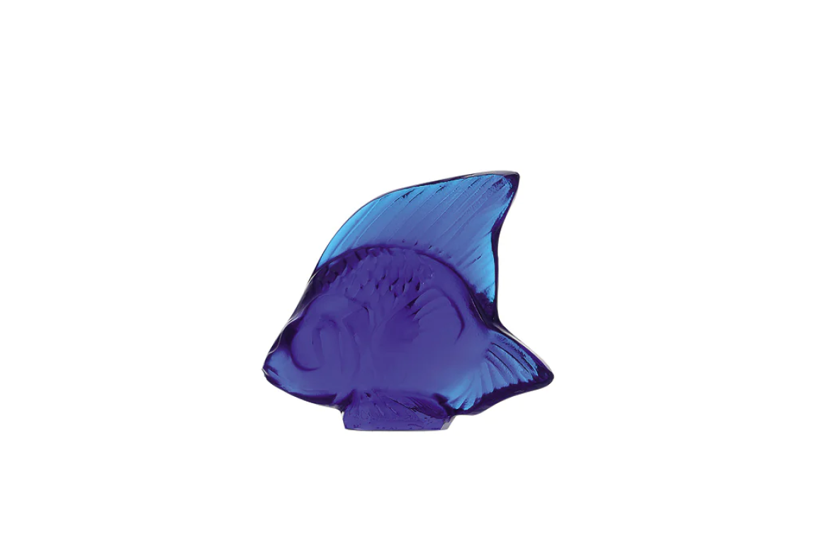 Fish Sulpture Cap Ferrat Blue Crystal Lalique
