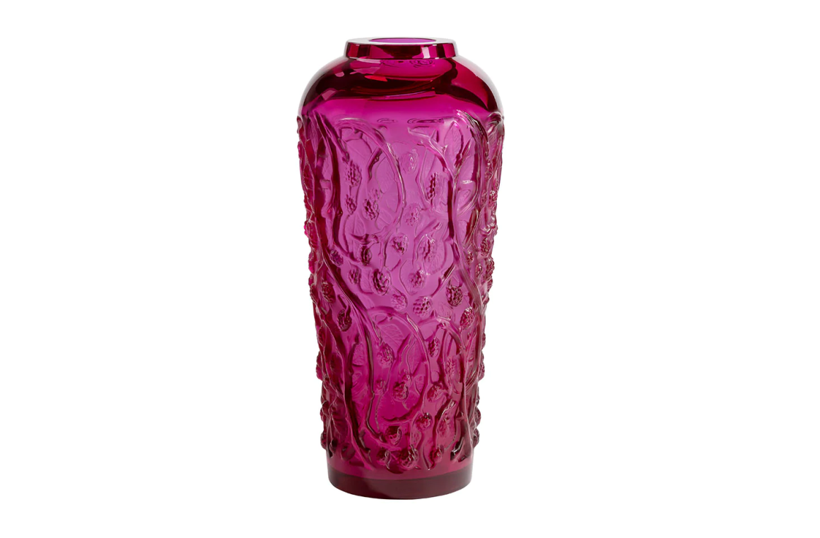 Mūres Large Vase Fuchsia Crystal Lalique