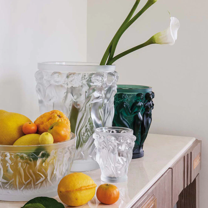 Bacchantes Grand Vase Clear Crystal Lalique
