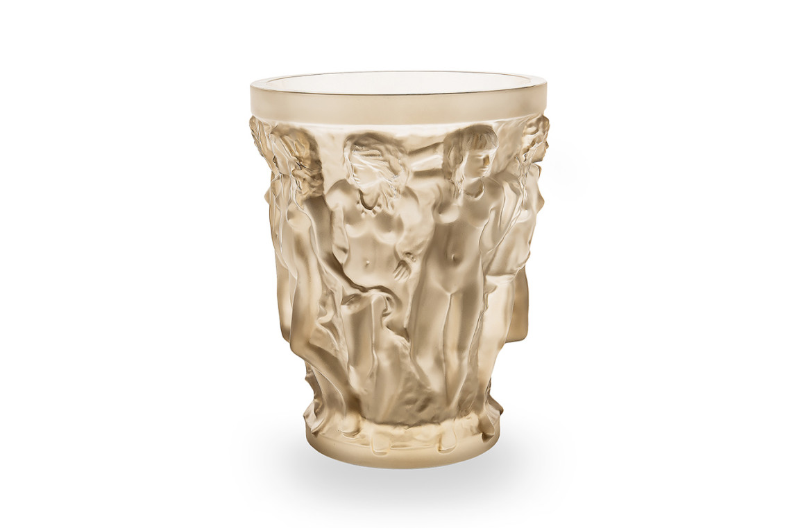 Sirénes Vase Gold Luster Crystal Lalique & Terry Rodgers