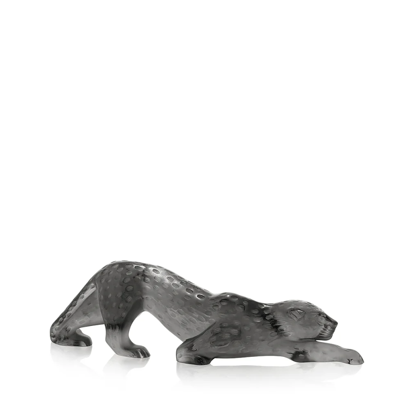 Zeila Panther Large Sculpture Grey Crystal Lalique
