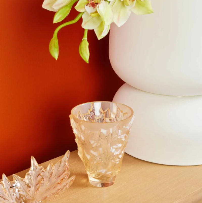 Champs-Élysées Small Vase Gold Luster Crystal Lalique