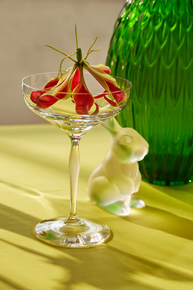 100 Points Champagne Coupe Lalique & James Suckling