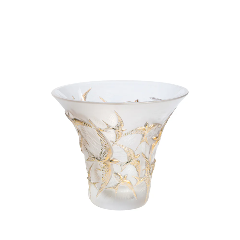 Hirondelles Flared Vase Lalique