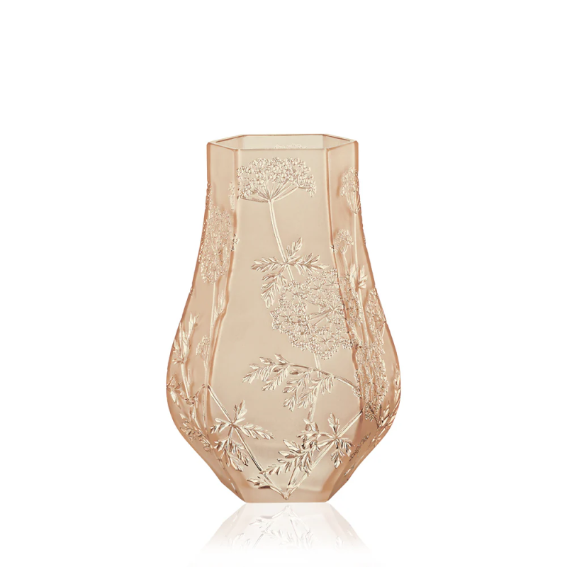 Ombelles Vase Gold Luster Crystal Lalique