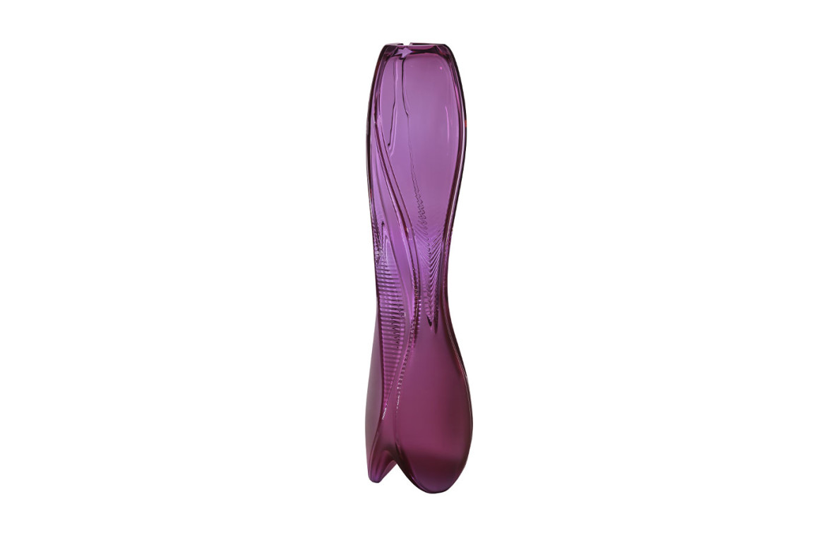 Visio Vase Fuchsia Crystal Lalique & Zaha Hadid