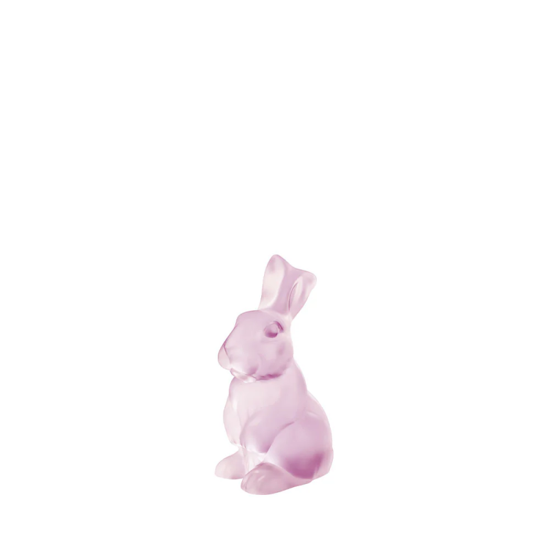 Toulouse Rabbit Sculpture Pink Crystal Lalique