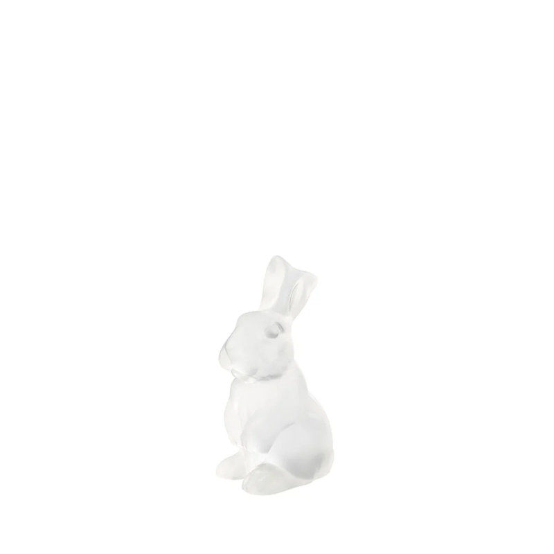 Toulouse Rabbit Sculpture Clear Crystal Lalique