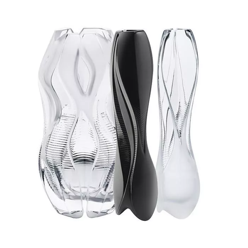 Visio Vase Black Crystal Lalique & Zaha Hadid