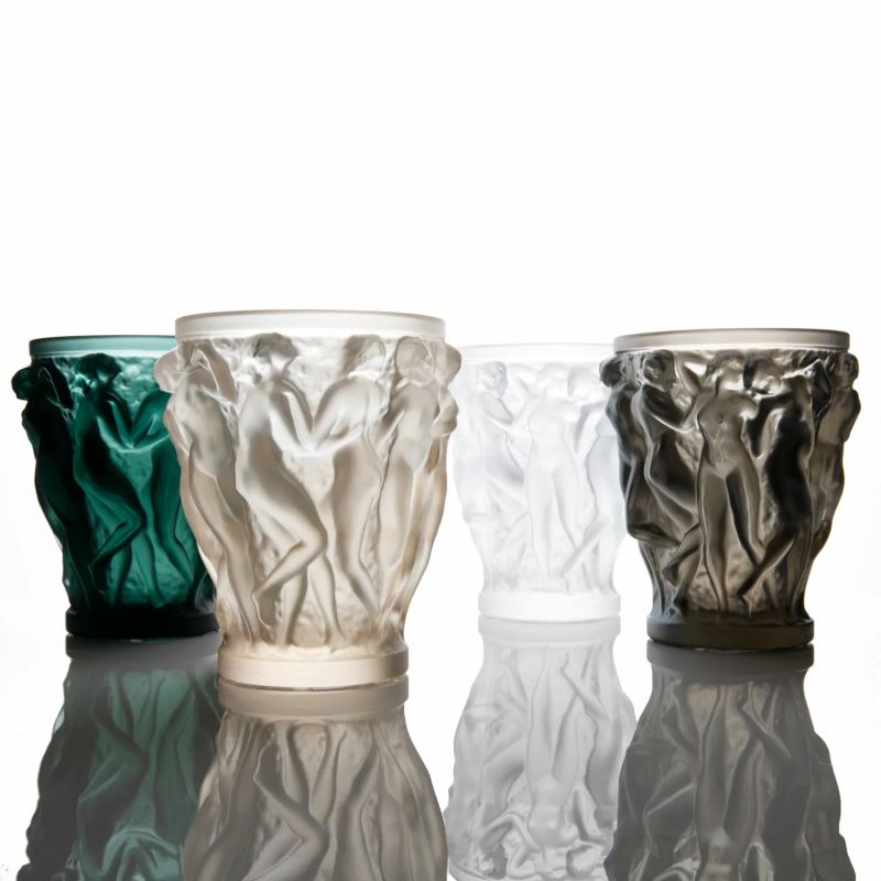 Bacchantes Small Vase Clear Crystal Lalique