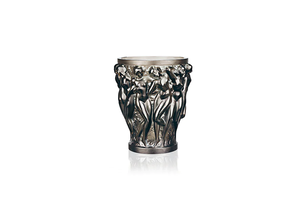 Bacchantes Small Vase Bronze Crystal Lalique