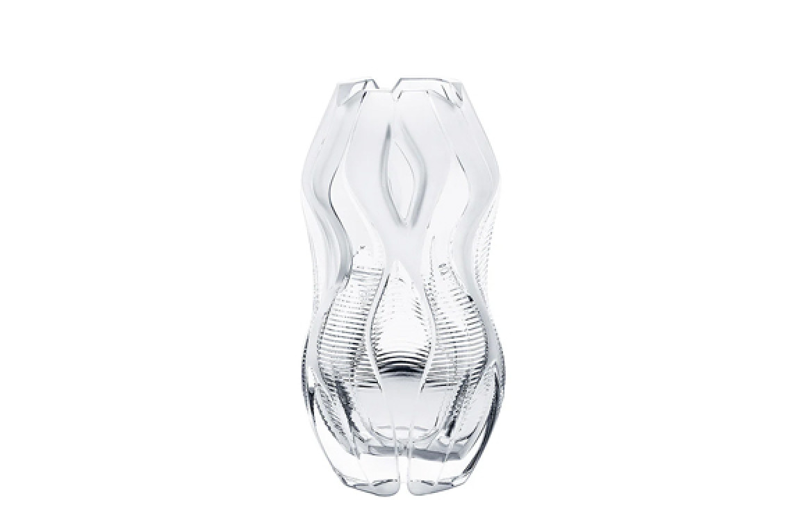 Manifesto Vase Clear Crystal Lalique & Zaha Hadid