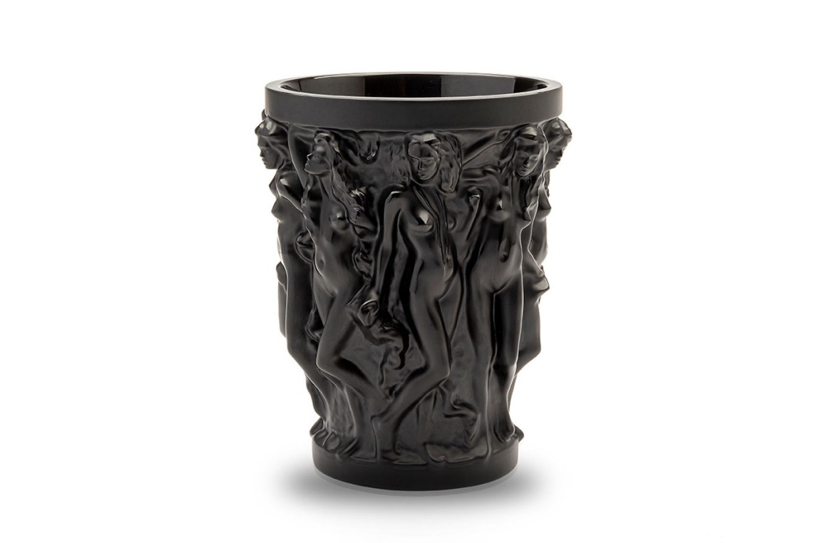 Sirénes Vase Black Crystal Lalique & Terry Rodgers
