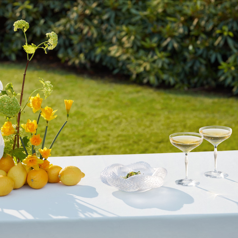 100 Points Champagne Coupe Lalique & James Suckling