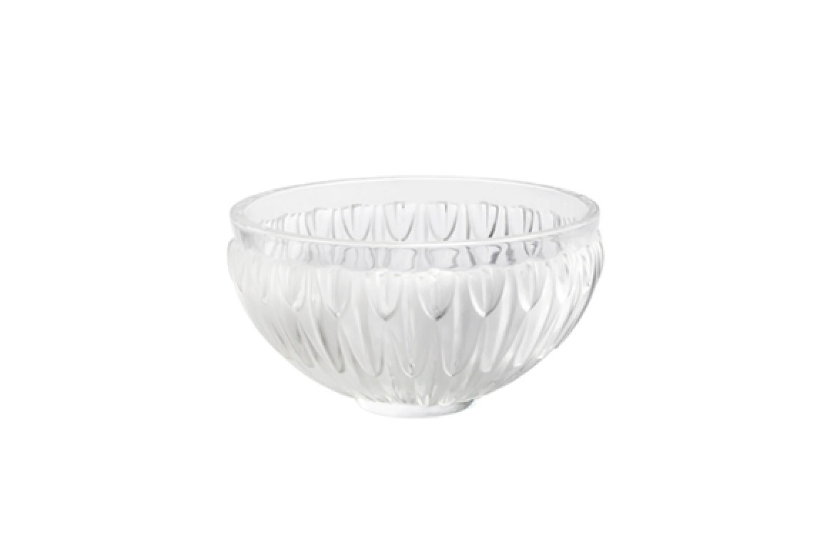 Plumes Bowl Clear Crystal Lalique