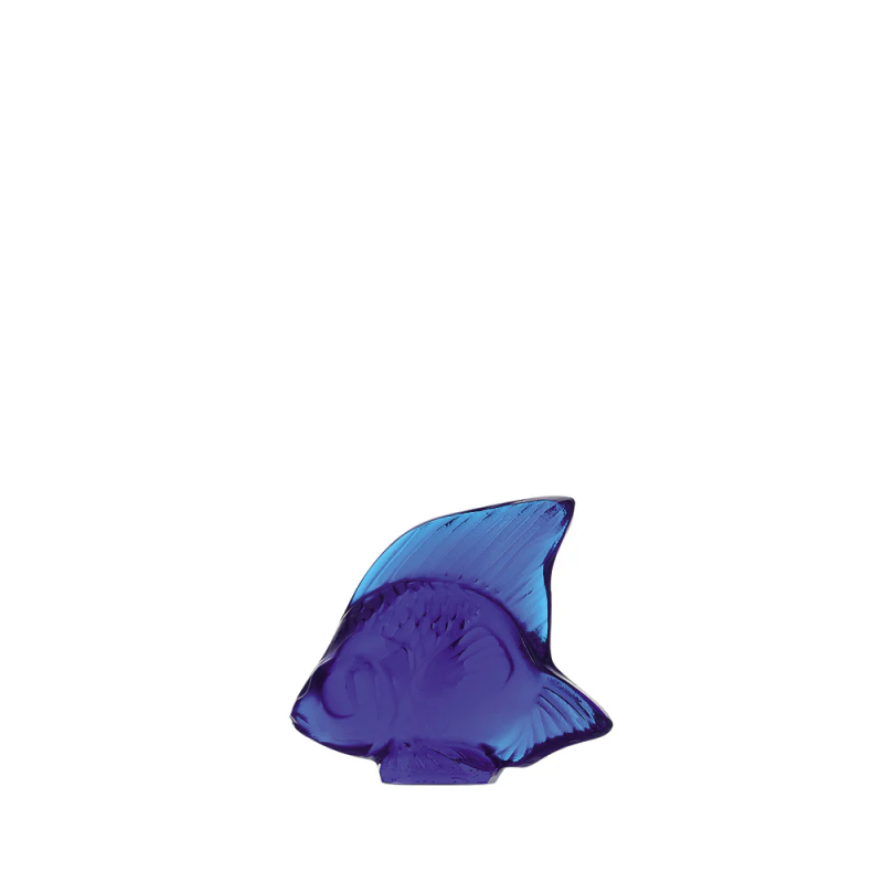Fish Sulpture Cap Ferrat Blue Crystal Lalique