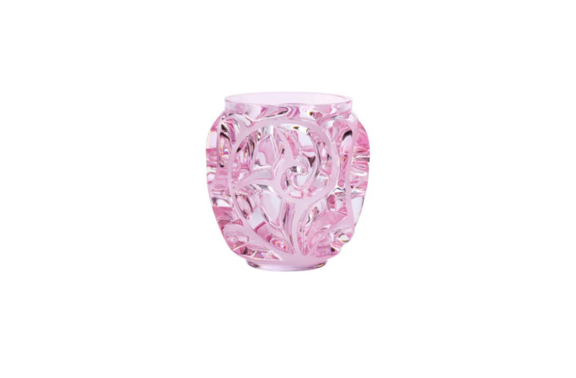Tourbillons Small Vase Pink Luster Crystal Lalique